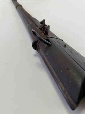 Lot 523 - A 19th Century Sikh matchlock rifle the walnut...