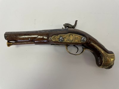 Lot 524 - A Spanish percussion pistol, mid 19th Century,...