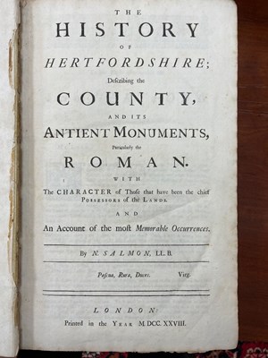 Lot 557 - Salmon (N) The History of Hertfordshire;...