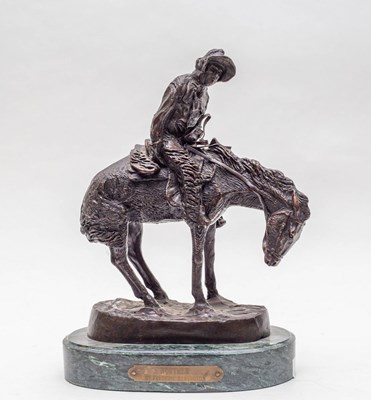 Lot 577 - After Frederic Remington/The Norther/bronze,...