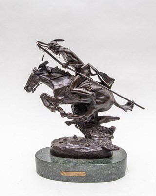 Lot 578 - After Frederic Remington/The Cheyenne/bronze,...