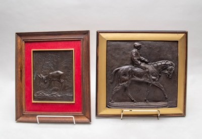 Lot 584 - After P. J. Mene, a bronze equestrian relief,...