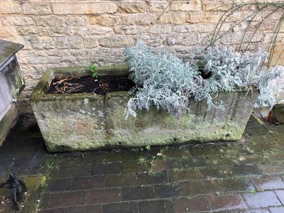 Lot 622 - A very large stone trough, 185cm wide x 62cm...