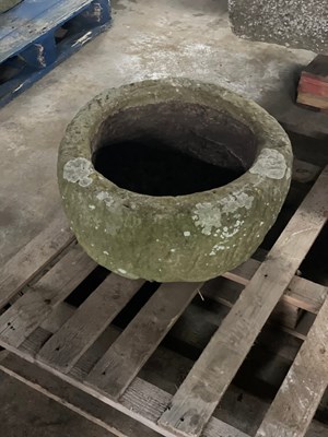 Lot 640 - A small circular trough, Sandstone 57cm diam x...