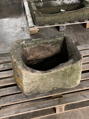 Lot 642 - A small rectangular trough, 60cm long