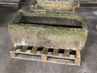 Lot 643 - A stone trough, 126cm long