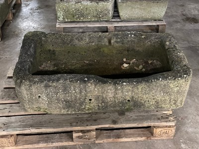 Lot 647 - A stone trough, 110cm long