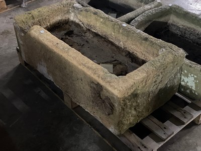 Lot 650 - A stone trough, approximately 90cm wide