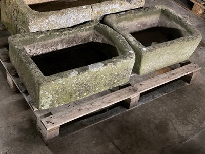 Lot 653 - A pair of D-shaped troughs, 60cm wide