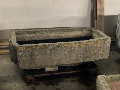 Lot 654 - A very large stone trough, 172cm