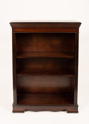 Lot 681 - A mahogany open bookcase, 20th Century, the...