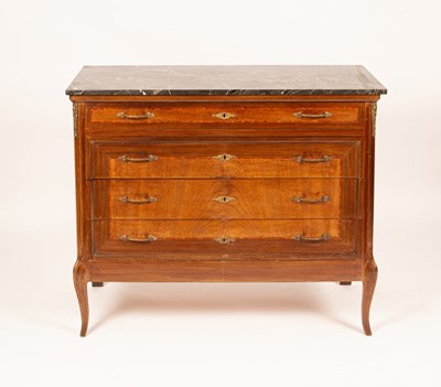 Lot 702 - A Continental marble topped commode of four...