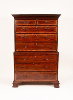 Lot 733 - A late Georgian mahogany and satinwood...