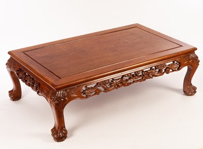 Lot 747 - A Chinese hardwood coffee table, 20th Century,...