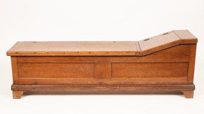 Lot 767 - An unusual 18th Century oak coffer,...