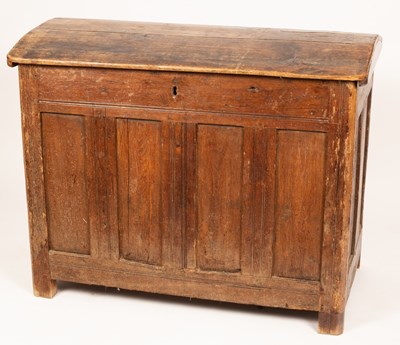 Lot 768 - An 18th Century oak coffer, with domed cover...