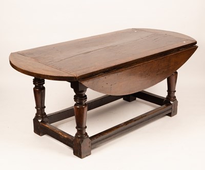 Lot 770 - A 17th Century oak centre/dining table, the...