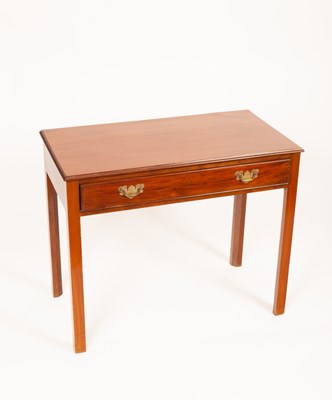 Lot 774 - A George III style mahogany side table, with...