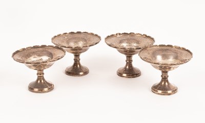 Lot 2 - Four silver bonbon dishes, Birmingham 1932, of...