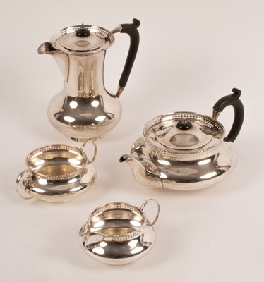 Lot 5 - A four piece silver tea set, ES Barnsley & Co.,...