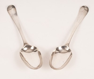 Lot 19 - Two George I silver table spoons, William...