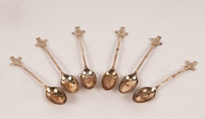 Lot 26 - A set of six Victorian thistle top silver...
