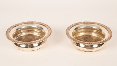 Lot 71 - A pair of Sheffield plate decanter coasters,...