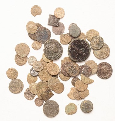 Lot 107 - A group of Roman and Medieval base metal coins...