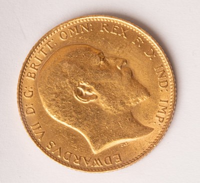 Lot 110 - An Edward VII full sovereign, 1910, 8g