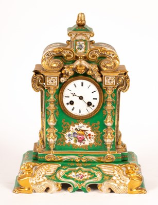 Lot 135 - A mid-19th Century Paris porcelain green...