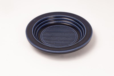 Lot 161 - Wilhelm Kage Verkstad pottery dish, blue glaze...