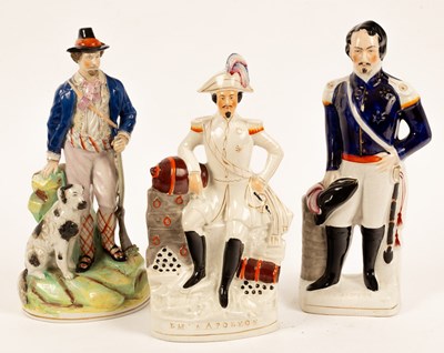 Lot 170 - A Staffordshire figure of Emperor Napoleon, 35....