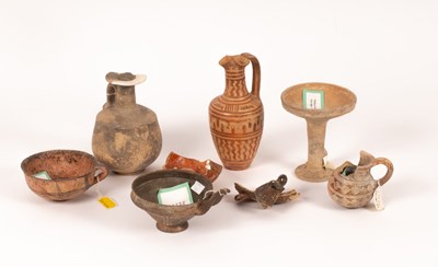 Lot 216 - A quantity of Cypriot pottery vessels, Iron...