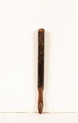 Lot 235 - A William IV turned wood and painted truncheon,...