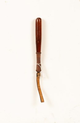 Lot 246 - A turned wood and leather wrapped truncheon,...