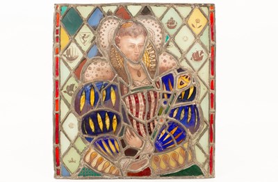 Lot 265 - A 19th Century stained glass panel, possibly...