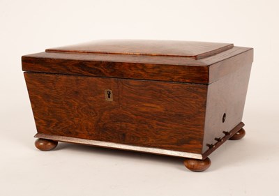 Lot 284 - A George IV rosewood musical sewing box of...