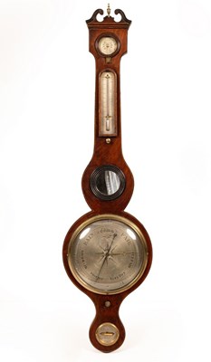 Lot 314 - A 19th Century mahogany wheel barometer, 100cm...