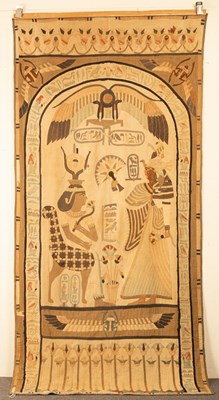 Lot 326 - An applique wall hanging of an Egyptian scene...