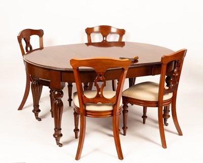 Lot 422 - A Victorian mahogany extending dining table,...