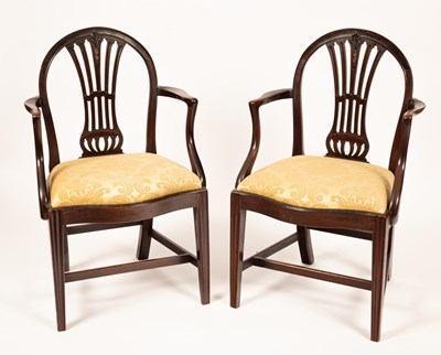 Lot 472 - A pair of 19th Century mahogany framed open...