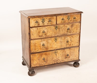 Lot 506 - A Queen Anne walnut chest of drawers, the...