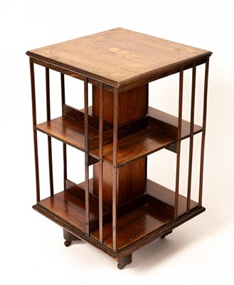 Lot 520 - A late Victorian rosewood and inlaid revolving...