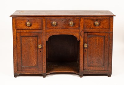 Lot 536 - A 19th Century oak dresser base, fitted with...