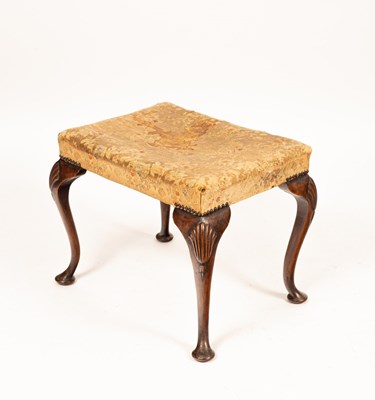 Lot 570 - A George III style mahogany stool, the...