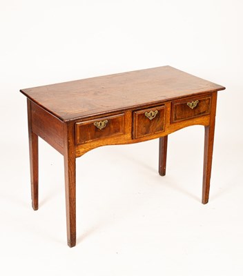 Lot 571 - A George III walnut, oak and featherbanded...