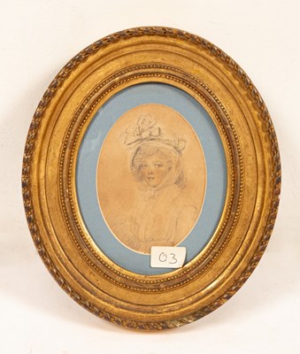 Lot 602 - John Downman (1750-1824)/Portrait of Miss...