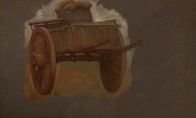 Lot 641 - English School, 19th Century/Farm Cart/Man in...