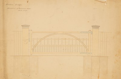 Lot 672 - 19th Century/Penton Lodge/architect's drawing...