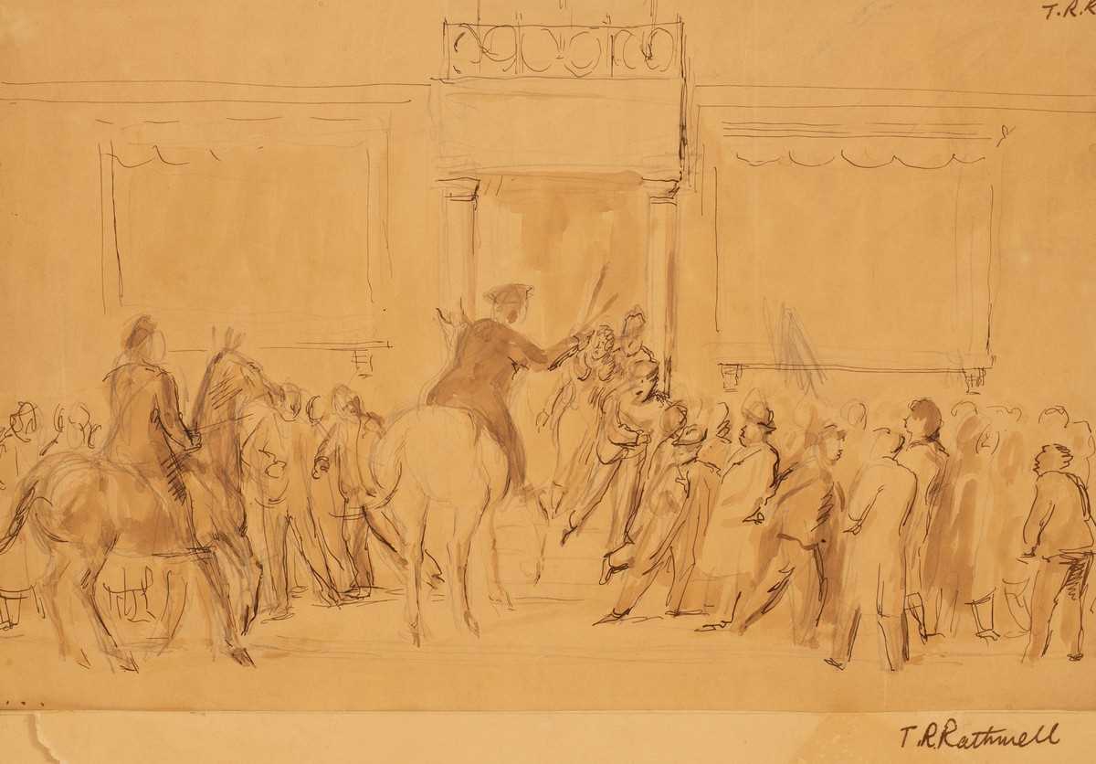 Lot 674 - T R Rathwell/Street Skirmish/with figures